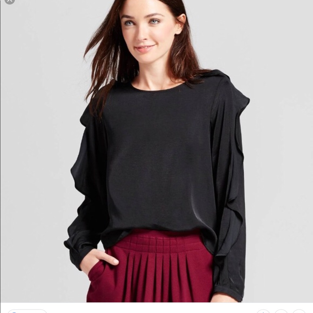 A new day long sleeve ruffle blouse